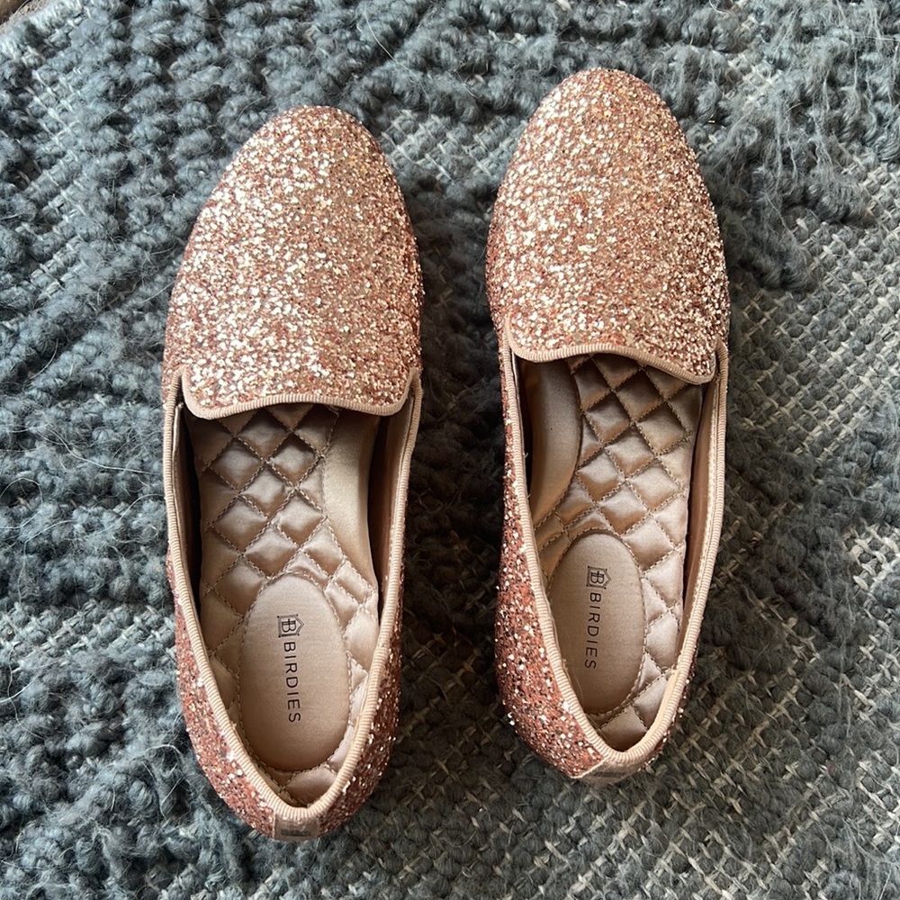 Rose gold flats